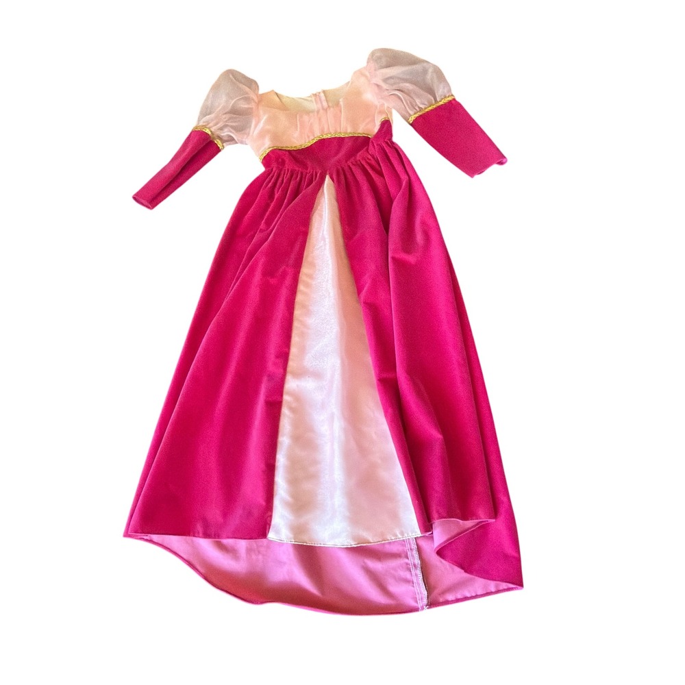 Handmade Princess Gown Fuchsia Pink Medieval Renaissance Velvet Costume Dress
